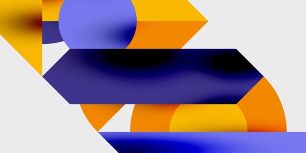 Composición detallada de círculos, semicírculos y triángulos con efectos brillantes y gradientes suaves Un diseño vectorial elegante y moderno para proyectos creativos e inspirados en la tecnología