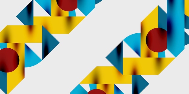 Composición detallada de círculos, semicírculos y triángulos con efectos brillantes y gradientes suaves Un diseño vectorial elegante y moderno para proyectos creativos e inspirados en la tecnología