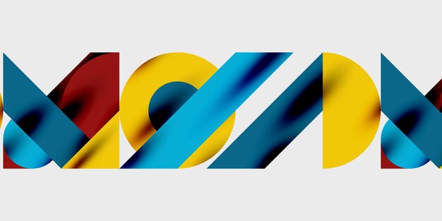 Composición detallada de círculos, semicírculos y triángulos con efectos brillantes y gradientes suaves Un diseño vectorial elegante y moderno para proyectos creativos e inspirados en la tecnología