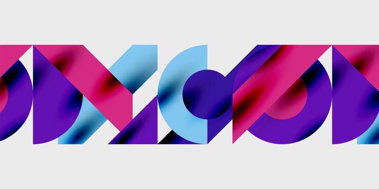 Vector composición detallada de círculos, semicírculos y triángulos con efectos brillantes y gradientes suaves un diseño vectorial elegante y moderno para proyectos creativos e inspirados en la tecnología