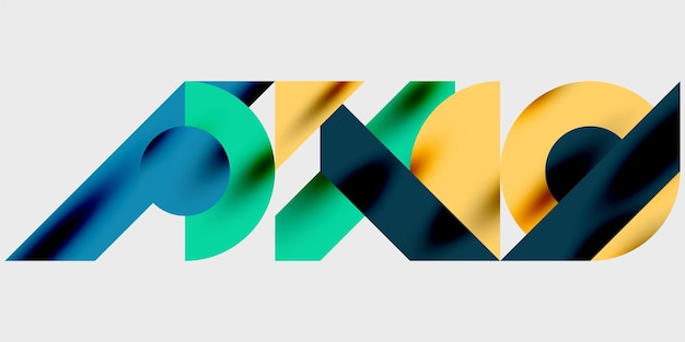 Composición detallada de círculos, semicírculos y triángulos con efectos brillantes y gradientes suaves Un diseño vectorial elegante y moderno para proyectos creativos e inspirados en la tecnología