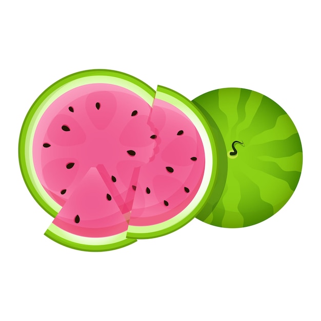 Composición de diferentes jugosas rebanadas de sandía.