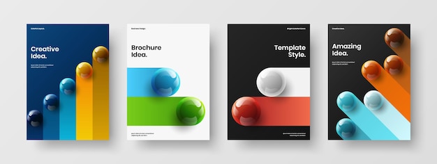 Composición de diseño de vector de diseño de folleto A4 colorido