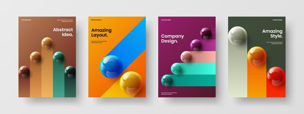 Composición de diseño vectorial de diseño A4 de presentación creativa