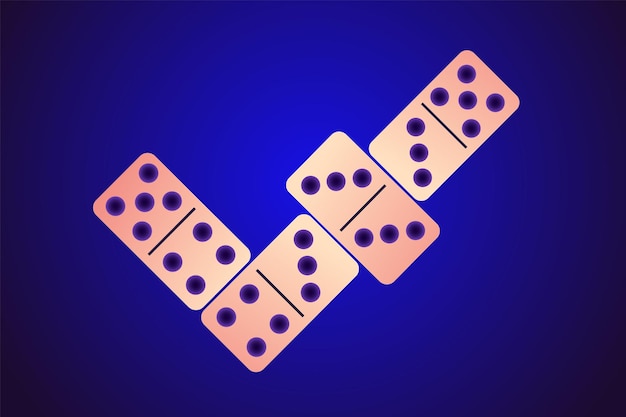 Vector composición de dominó juego de mesa negro y blanco signos de puntos circulares estrategia números de piedra tabla de gradiente combinación táctica huesos rectangulares juego de azar vector gráfico iconos recientes