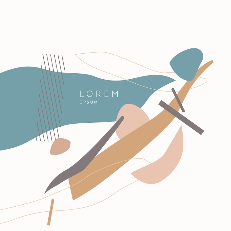 Vector una composición con elementos abstractos en un estilo popular fondo para su diseño afiche para un blog y sitio web