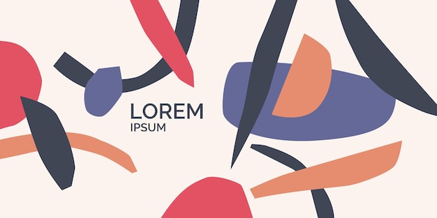 Una composición con elementos abstractos en un estilo popular Fondo para su diseño Afiche para un blog y sitio web