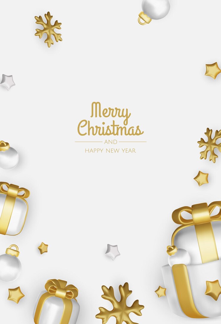 Vector composición festiva de invierno de navidad fondo de navidad colorido objetos de diseño decorativo 3d realistas