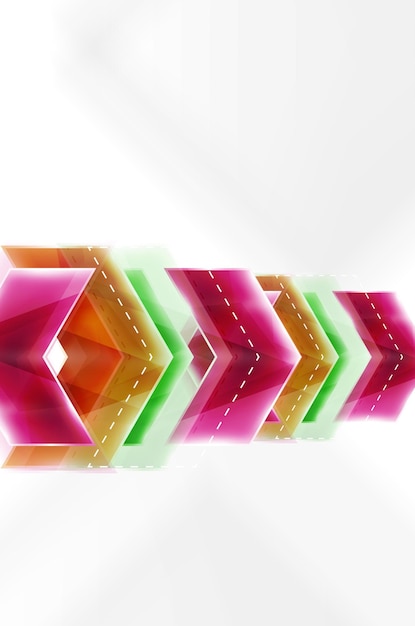 Composición de flechas de colores