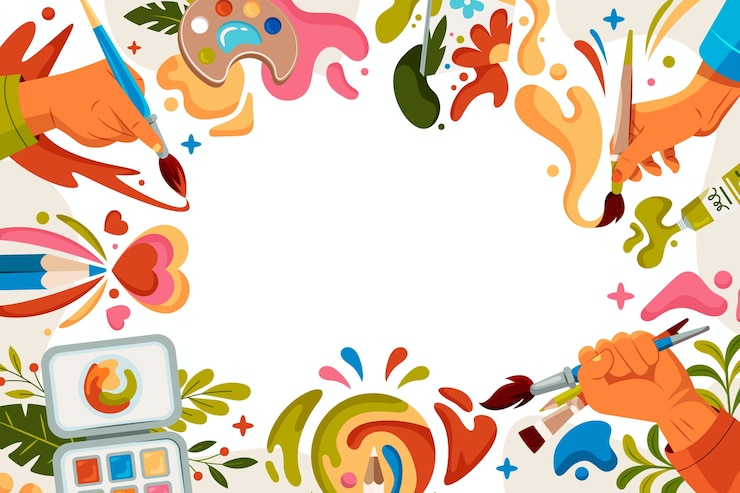 Vector composición de fondo dibujada a mano creativa y artística
