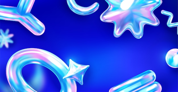 Composición de fondo de estilo holográfico realista