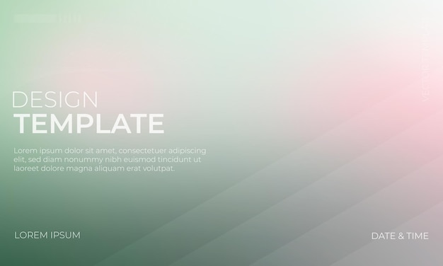 Composición de fondo de gradiente verde rosa y gris elegante