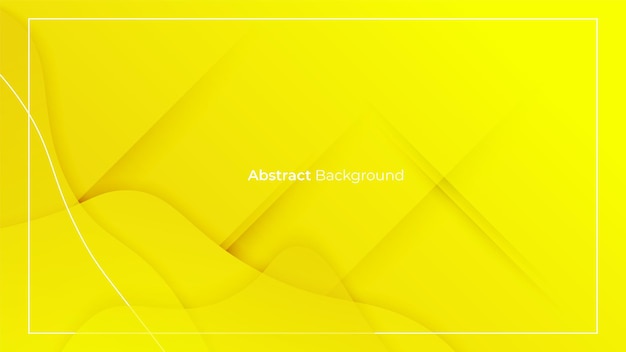 Composición de fondo líquido amarillo abstracto 3d