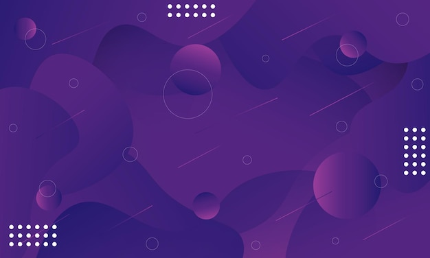 Composición de forma dinámica Diseño de fondo con degradado púrpura