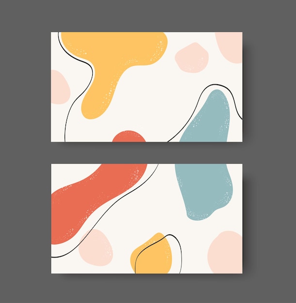 composición de formas abstractas en el estandarte de estilo de moda