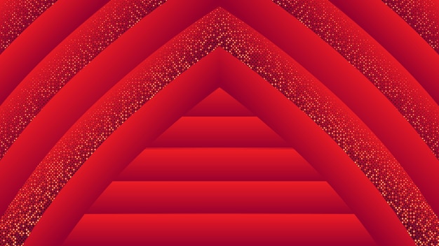 Vector composición fractal roja abstracta estrella de explosión mágica con partículas