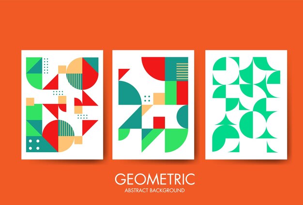 Composición geométrica abstracta para carteles y presentaciones
