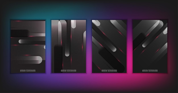 La composición geométrica abstracta forma un fondo moderno con triángulos decorativos y patrones de fondo conjunto de ilustración vectorial