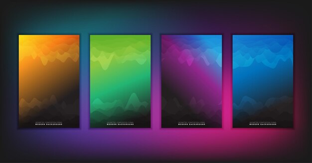 La composición geométrica abstracta forma un fondo moderno con triángulos decorativos y patrones de fondo conjunto de ilustración vectorial
