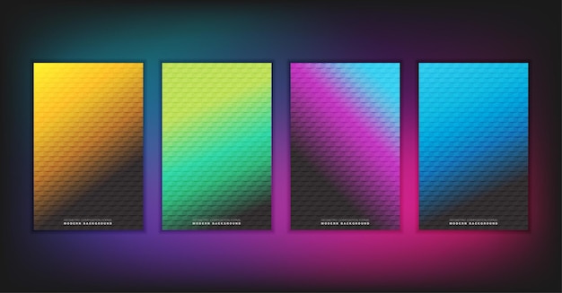 La composición geométrica abstracta forma un fondo moderno con triángulos decorativos y patrones de fondo conjunto de ilustración vectorial