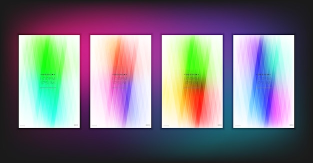 La composición geométrica abstracta forma un fondo moderno con triángulos decorativos y patrones de fondo conjunto de ilustración vectorial