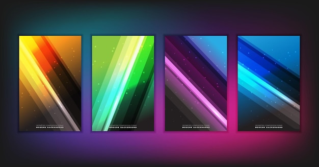 La composición geométrica abstracta forma un fondo moderno con triángulos decorativos y patrones de fondo conjunto de ilustraciones vectoriales
