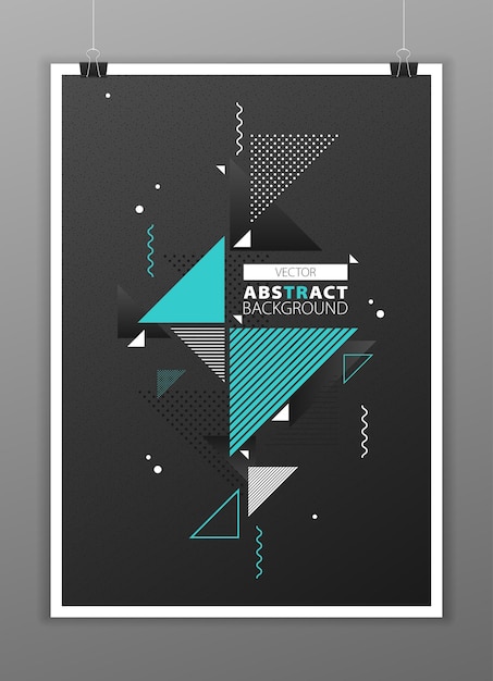 Vector la composición geométrica abstracta forma un fondo moderno con triángulos decorativos y patrones de fondo ilustración vectorial