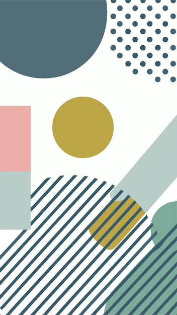 Composición geométrica abstracta con formas y colores