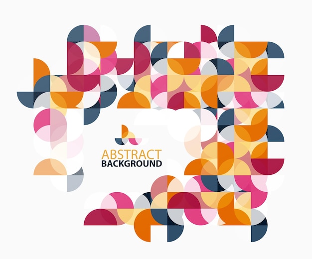 Composición geométrica de círculo abstracto aislada en blanco Fondo de plantilla de vector para opciones de número de diagrama de diseño de flujo de trabajo o diseño web