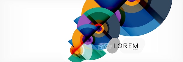 Composición geométrica del círculo diseño de fondo abstracto plantilla de portada folleto