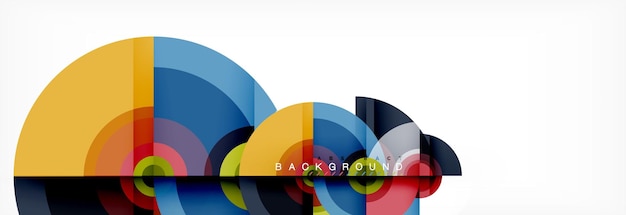 Composición geométrica del círculo diseño de fondo abstracto plantilla de portada folleto