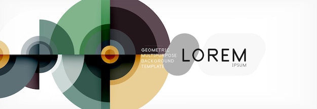 Composición geométrica del círculo diseño de fondo abstracto plantilla de portada folleto