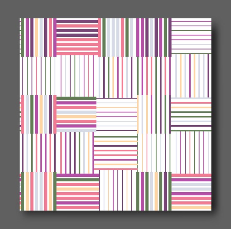 Vector composición geométrica colorida líneas verticales y horizontales de diferente grosor diseño sin costuras para texturas papeles de pared cubren ropa y fondos simples
