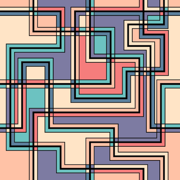 Composición geométrica colorida Patrón sin costuras de color Fondo para textiles texturas impresiones papeles de pared ropa e interiores Una idea para el diseño creativo
