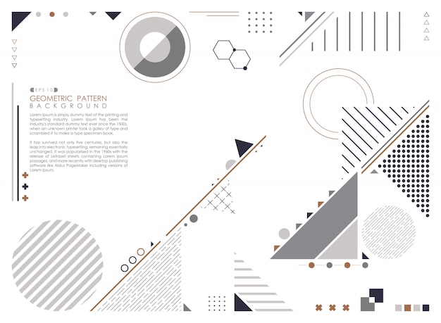 La composición geométrica forma el fondo moderno del diseño