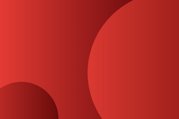 Composición geométrica roja con círculos superpuestos