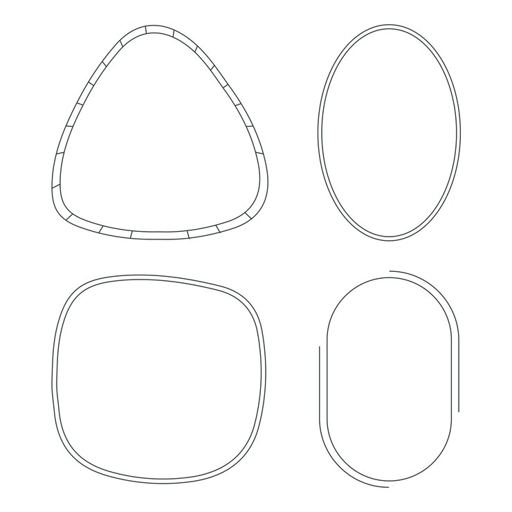 Vector composición geométrica simple con líneas decorativas