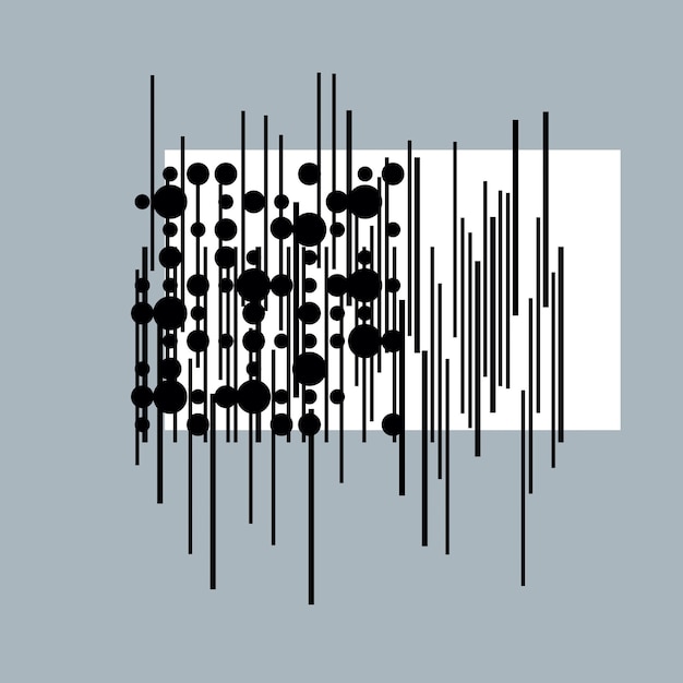 Composición geométrica vectorial, arte gráfico abstracto.