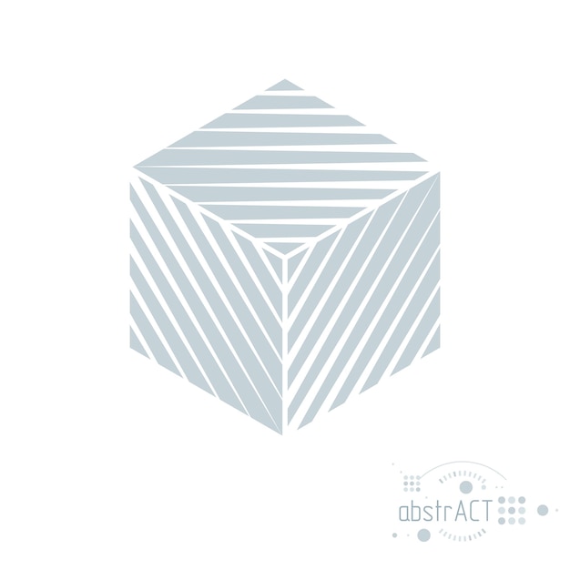 La composición gráfica artística geométrica moderna del vector se puede utilizar como plantilla y diseño. Antecedentes técnicos abstractos con forma gráfica, cubo.