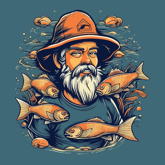 Composición de iconos vintage de pesca de vector libre