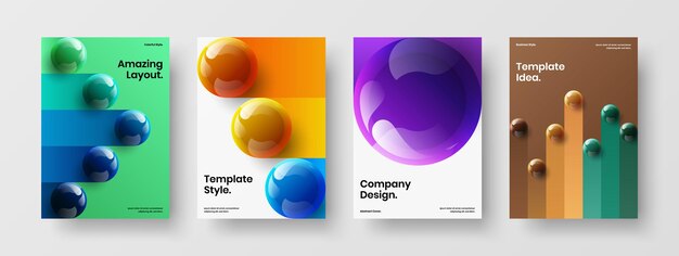 Composición de ilustración de diseño vectorial A4 de postal Premium