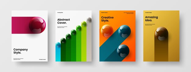 Composición de ilustración de vector de diseño de portada corporativa original