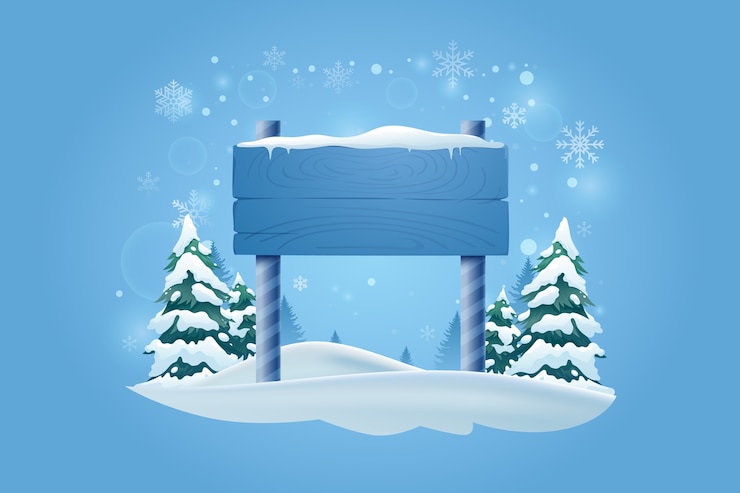 Composición de invierno en estilo realista