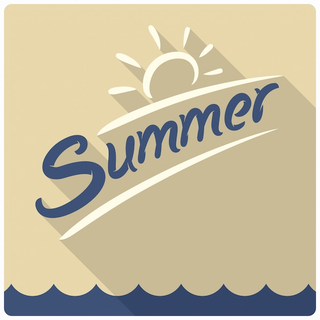 Composición de letras de vector de verano