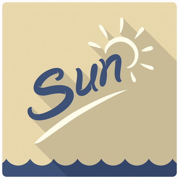 Composición de letras de vector de verano