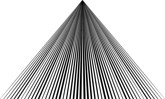 Composición lineal abstracta con líneas convergentes