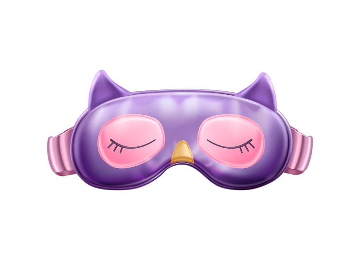Vector composición de máscara de dormir de búho