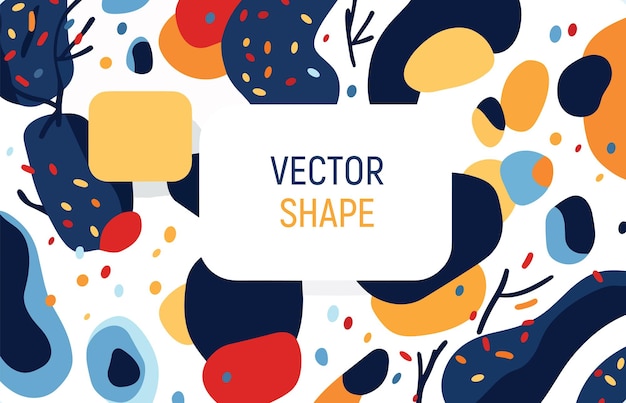 Vector composición moderna abstracta con formas geométricas y líneas ilustración vectorial en estilo plano