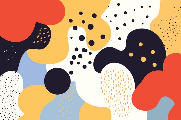 Composición moderna abstracta con formas geométricas y líneas Ilustración vectorial en estilo plano