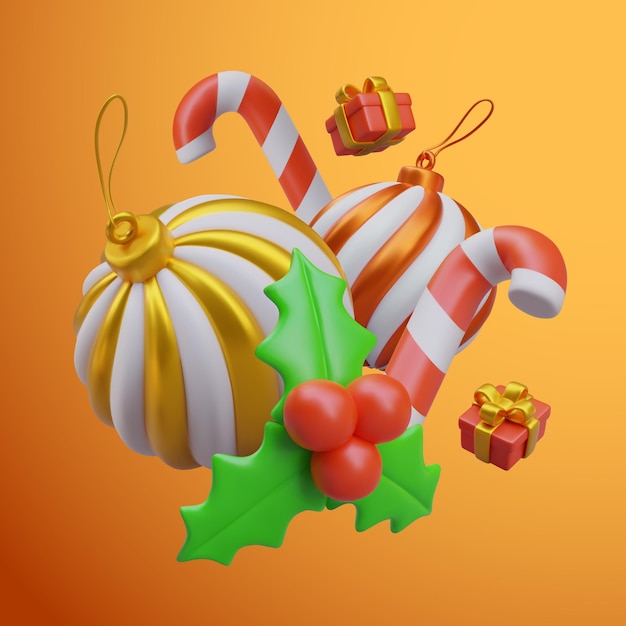 Composición navideña festiva en fondo de colores Cartón de felicitaciones póster web